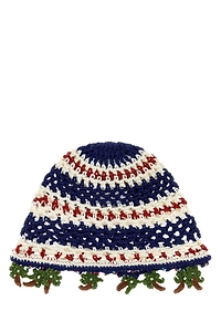 Alanui Embroidered Crochet Beanie Hat