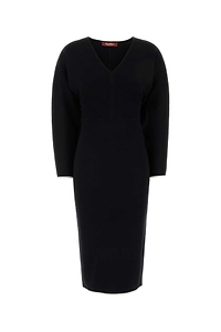 Mm Studio Black Viscose Blend Emiro Dress