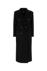 Mm Studio Black Wool Effige Coat