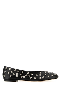 Gimaguas Black Leather Ballerinas
