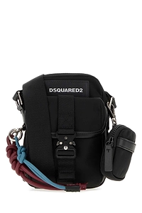 Dsquared Black Fabric Basic Crossbody Bag