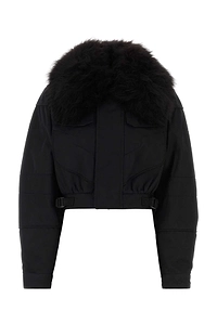 Dsquared Black Cotton Blend Padded Jacket