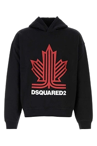 Dsquared Black Cotton Oversize Sweatshirt