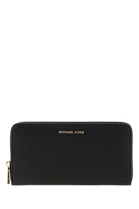 Michael By Michael Kors Black Leather Jet Set Wallet