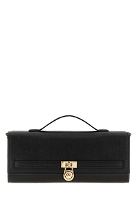 Michael By Michael Kors Black Leather Medium Hamilton Moderne Handbag
