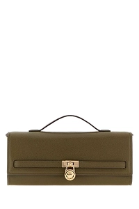 Michael By Michael Kors Olive Green Leather Medium Hamilton Moderne Handbag