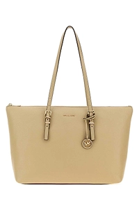 Michael By Michael Kors Sand Leather Large Quinn Handbag