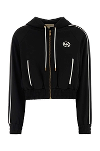 Michael By Michael Kors Black Tech Fabric Sweatshirt
