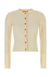 Michael By Michael Kors Cream Stretch Wool Blend Cardigan