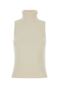 Michael By Michael Kors Ivory Wool Blend Vest