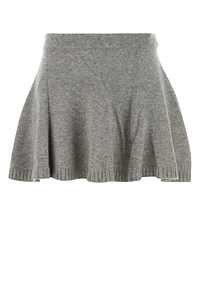 Gimaguas Grey Viscose Blend Sindi Mini Skirt