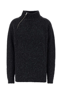 Gimaguas Melange Slate Wool Blend Xavi Oversize Sweater