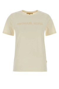 Michael By Michael Kors Cream Cotton T Shirt