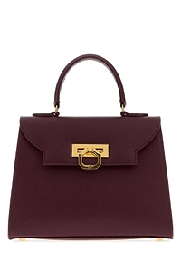 Carbotti Grape Leather Loren Handbag