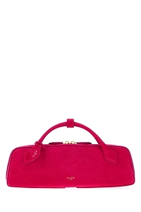 Alaia Fluo Pink Suede Teckel Handbag