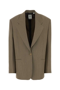 Calvin Klein Collection Cappuccino Wool Blend Avery Blazer