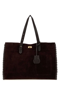 Anya Hindmarch Grape Suede Mortimer Shopping Bag