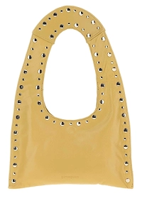 Gimaguas Pastel Yellow Leather Mini Franca Handbag