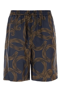 Loewe Paula's Ibiza Printed Silk Paula S Ibiza Bermuda Shorts