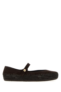 Loewe Paula's Ibiza Dark Brown Suede Paula S Ibiza Rio Ballerinas