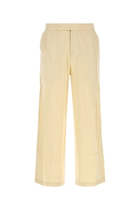 Baziszt Ivory Cotton Corniche Pant