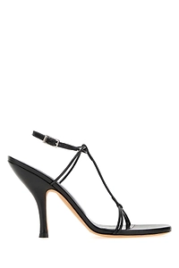 Jude Black Leather Mixer Sandals