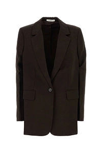 Co Brown Viscose Blend Oversize Blazer