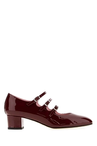 Carel Paris Burgundy Leather Kina Pumps