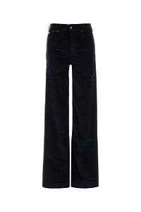 Lois Midnight Blue Stretch Corduroy Palazzo Pant