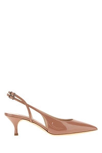 Casadei Antiqued Pink Leather Giulia Pumps