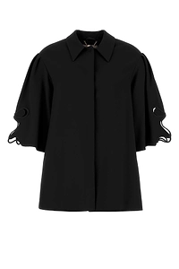 Blumarine Black Cady Oversize Blazer