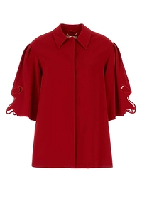 Blumarine Red Cady Oversize Blazer