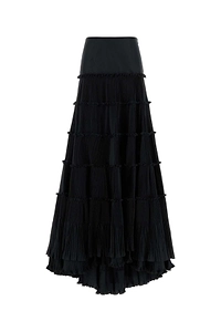 Blumarine Black Taffeta Skirt