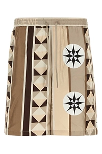 Loewe Paula's Ibiza Printed Silk Paula S Ibiza Bermuda Shorts