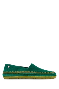 Loewe Paula's Ibiza Grass Green Suede Paula S Ibiza Rio Espadrilles