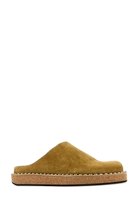 Loewe Paula's Ibiza Mustard Suede Paula S Ibiza Slippers