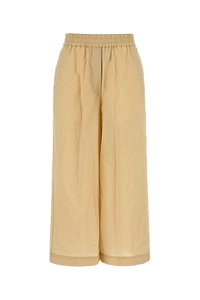 Loewe Paula's Ibiza Beige Cotton Blend Paula S Ibiza Wide Leg Pant