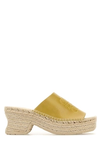 Loewe Paula's Ibiza Mustard Leather Petal Paula S Ibiza Wedges