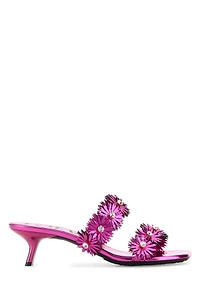 Loewe Paula's Ibiza Fuchsia Leather Paula S Ibiza Petal Mules