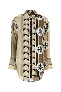 Loewe Paula's Ibiza Printed Silk Paula S Ibiza Oversize Shirt