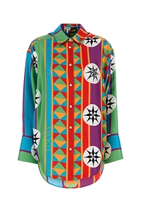 Loewe Paula's Ibiza Printed Silk Paula S Ibiza Oversize Shirt