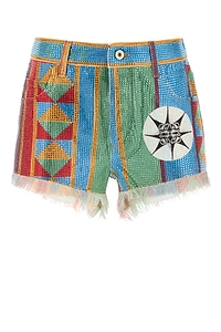 Loewe Paula's Ibiza Embellished Denim Paula S Ibiza Shorts