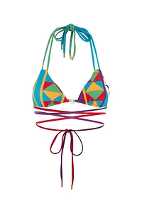Loewe Paula's Ibiza Printed Stretch Nylon Paula S Ibiza Bikini Top