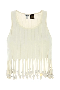 Loewe Paula's Ibiza Ivory Cotton Paula S Ibiza Top