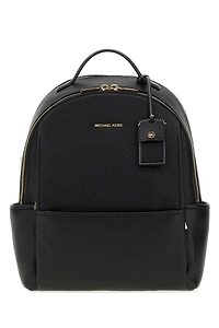 Michael By Michael Kors Black Leather Medium Sable Backpack