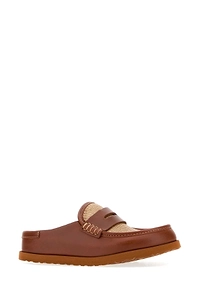 Birkenstock 1774 Two Tone Raffia And Nappa Leather Naples Slippers