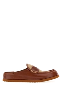 Birkenstock 1774 Two Tone Raffia And Nappa Leather Naples Slippers