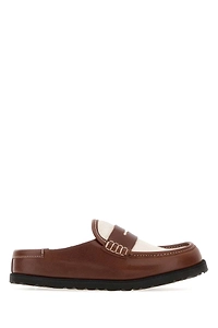 Birkenstock 1774 Two Tone Canvas And Nappa Leather Naples Slippers