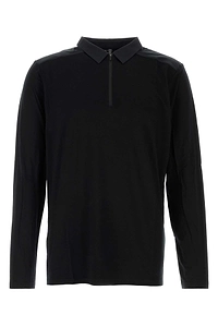 Veilance Black Wool Blend Polo Shirt