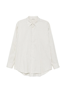 Auralee Cotton And Silk Striped Shirt
